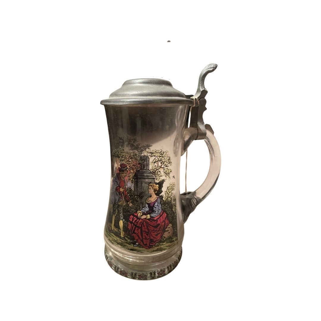 Vintage german beer stein lidded