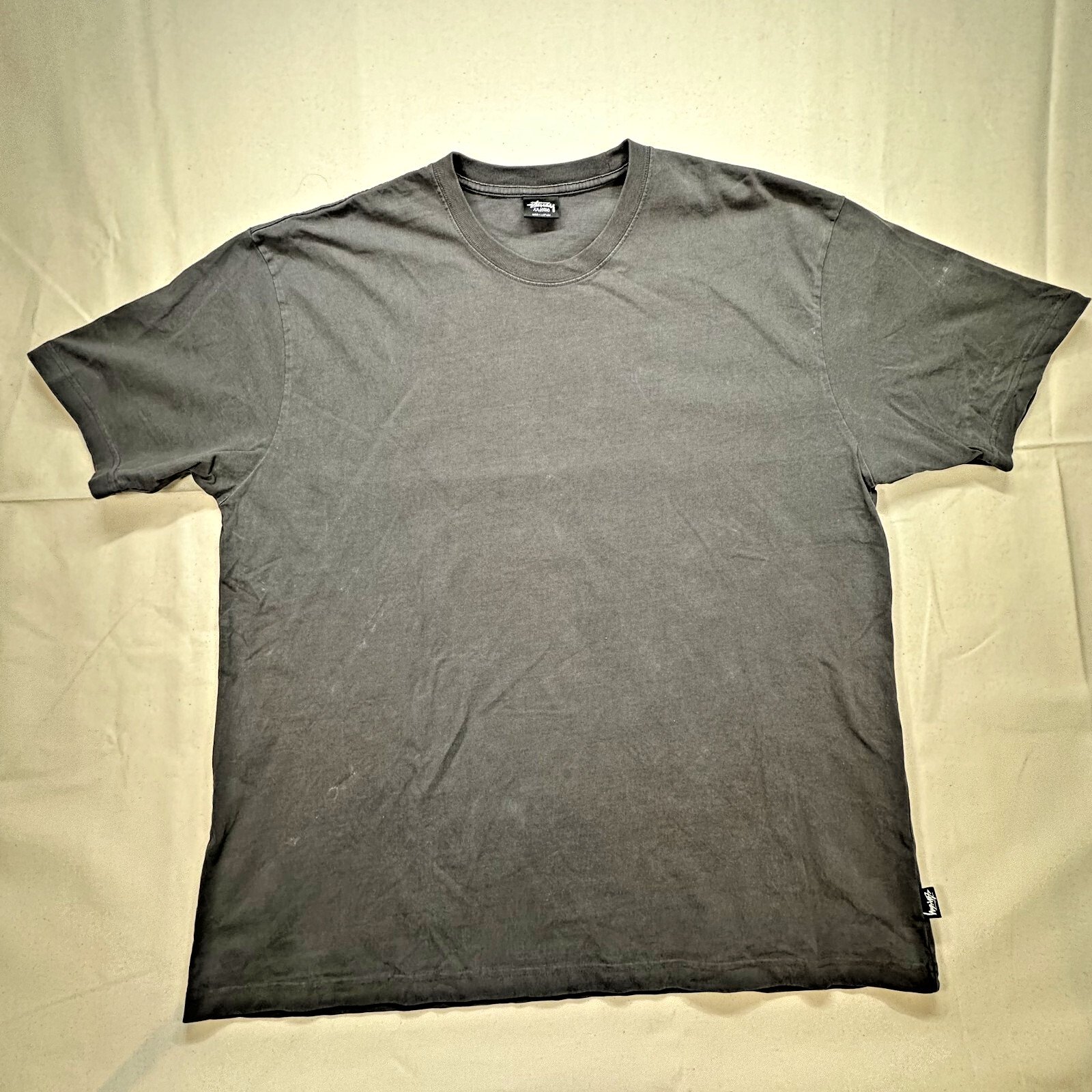 Stussy Pigment Dyed Blank Tee - Black - Size XXL
