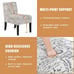 Modern Fabric Living Room Chairs with Solid Wood Legs Home Furniture (1, White)