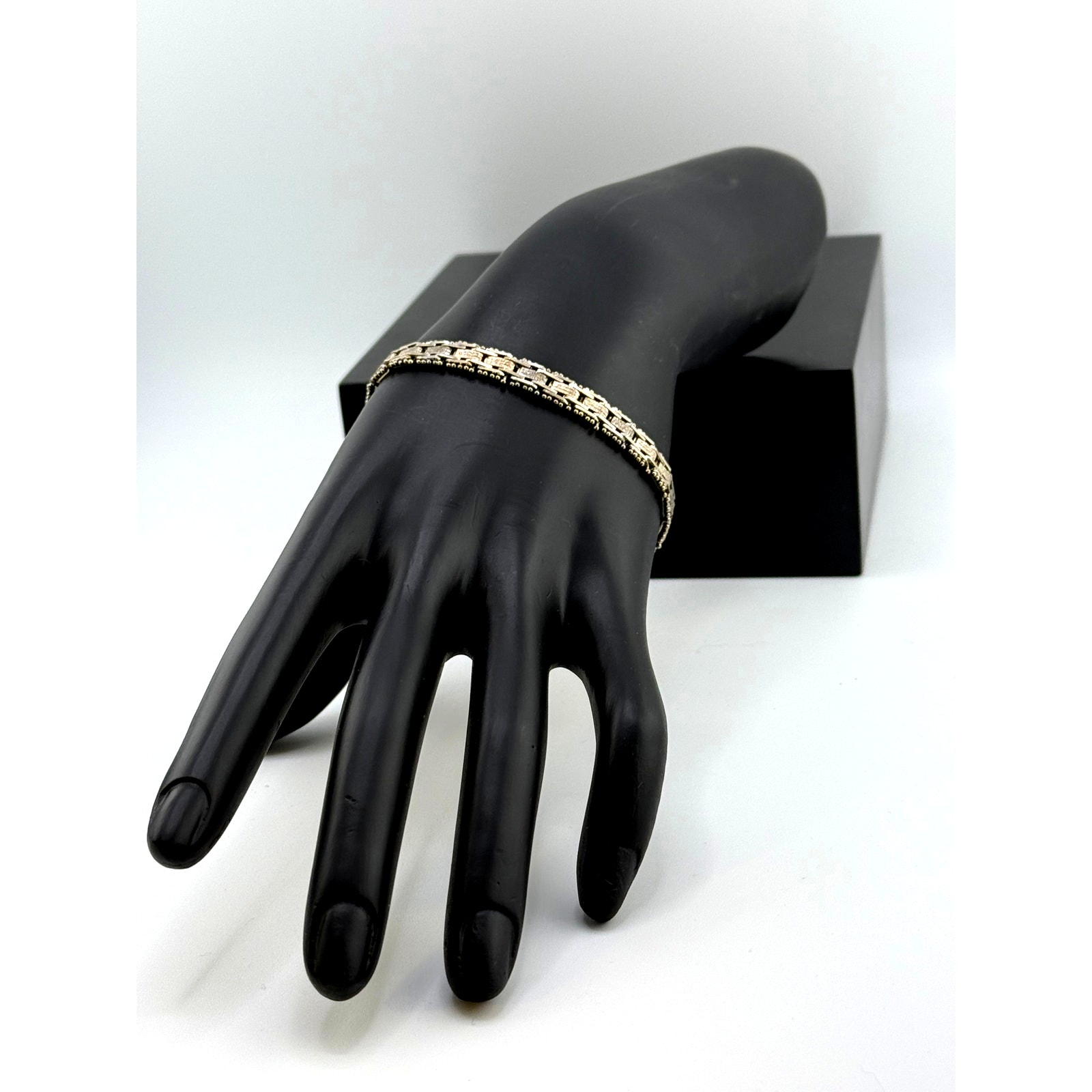 Vintage 925 Sterling Silver Milor Italy Two Tone Bracelet