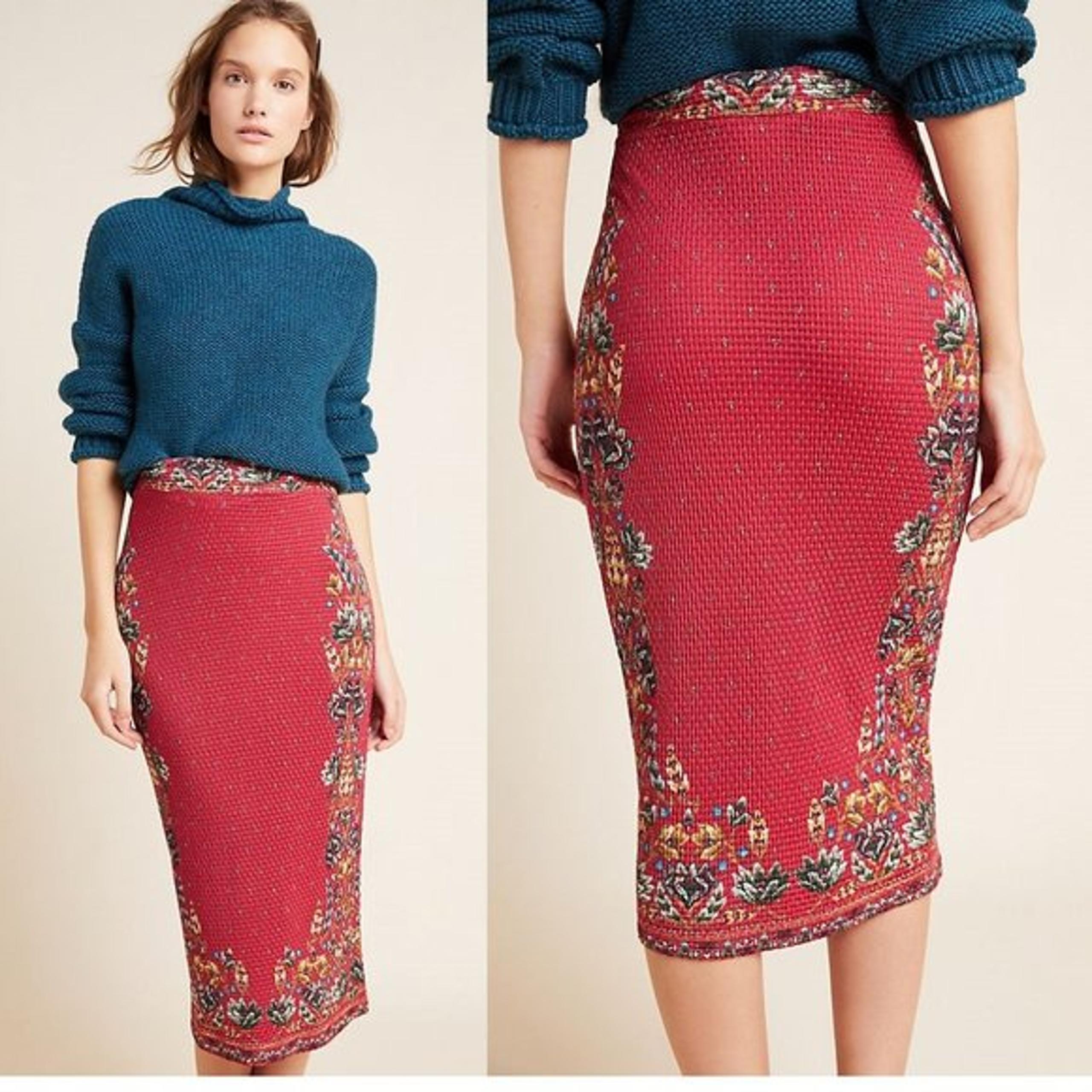 NWT Anthropologie Catalina Knit Pencil Skirt size PS SP petite new