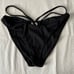 SIMKHAI Emmalynn Solid Black Strappy Bikini Bottoms Size L