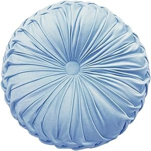 Round Throw Pillow Velvet Home Decoration Pleated Round Pillow