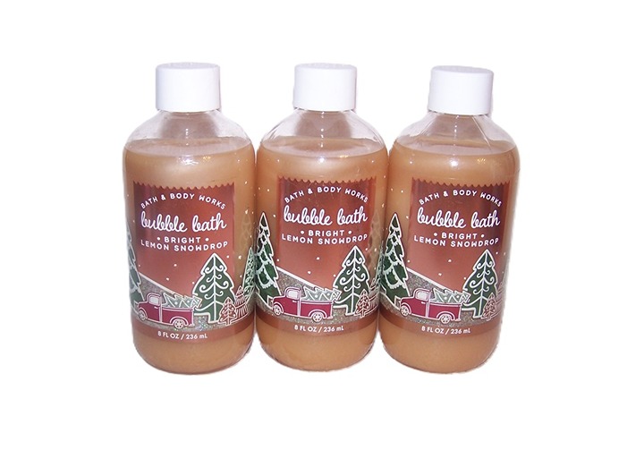 Bath and Body Works Bright Lemon Snowdrop Bubble Bath 8 fl oz x3