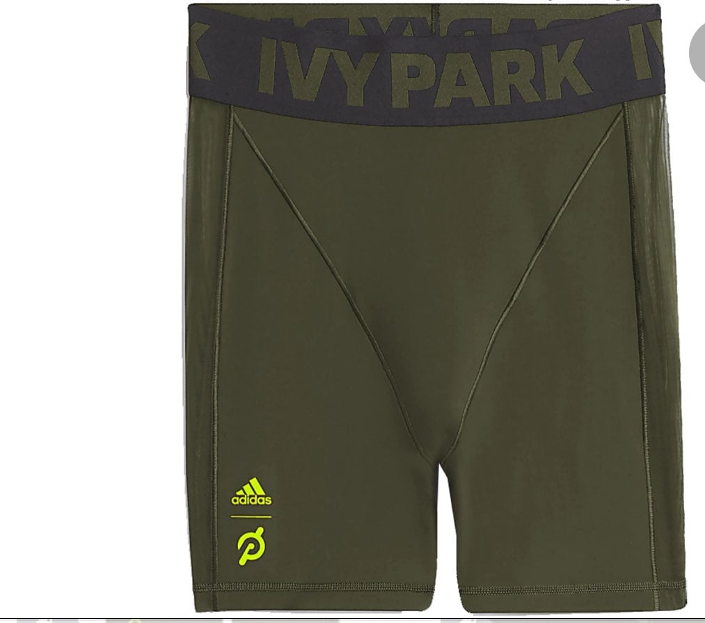 Ivy Park Peloton Adidas Cycling Shorts SMALL Olive Green High Waist Beyonce NWT