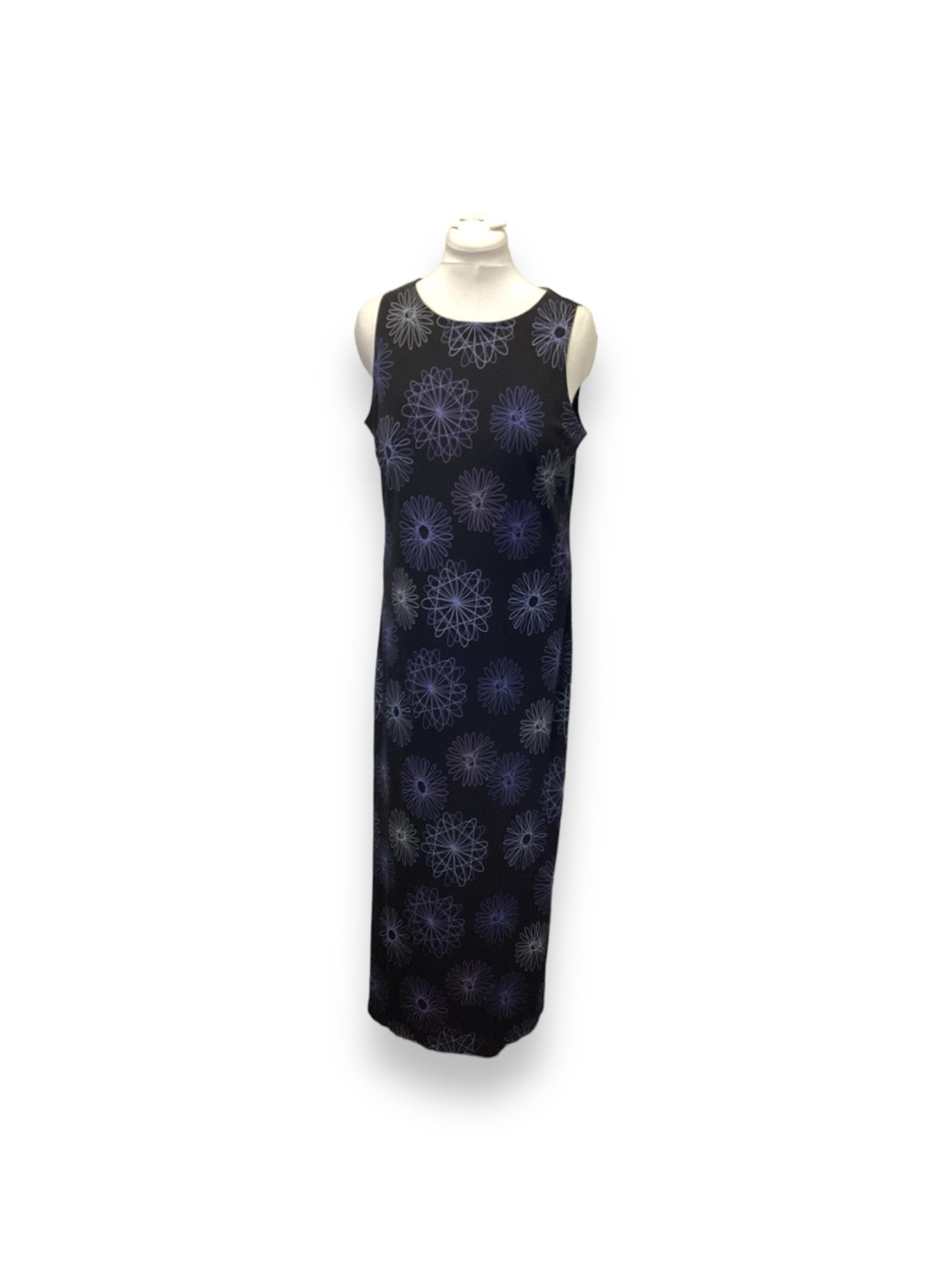 Style & Co. Vintage 90s Women’s Sleeveless Maxi Sheath Dress, Black, size XL