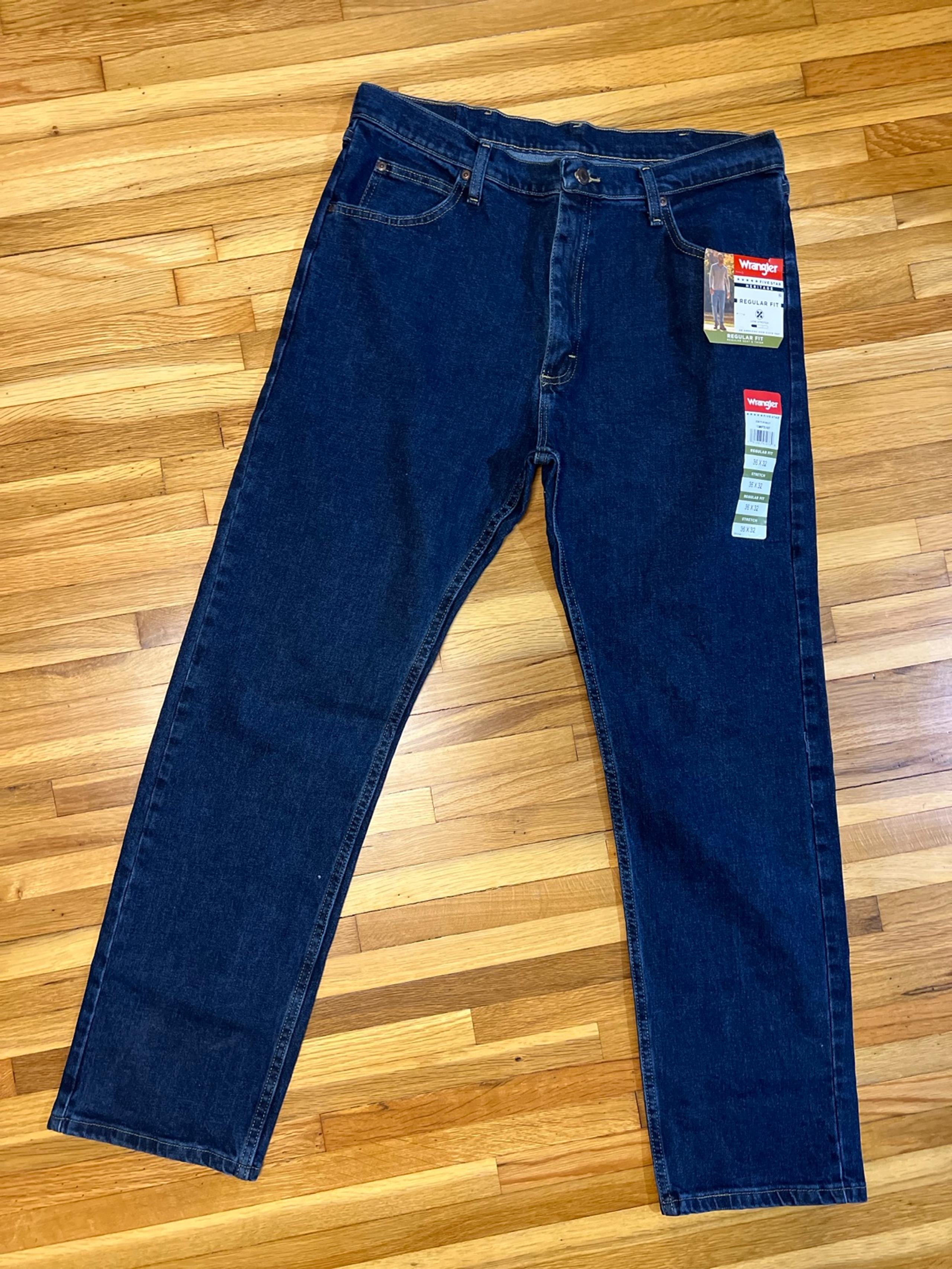 Wrangler Jeans Five Star Regular Fit Mens Size 36 x 32