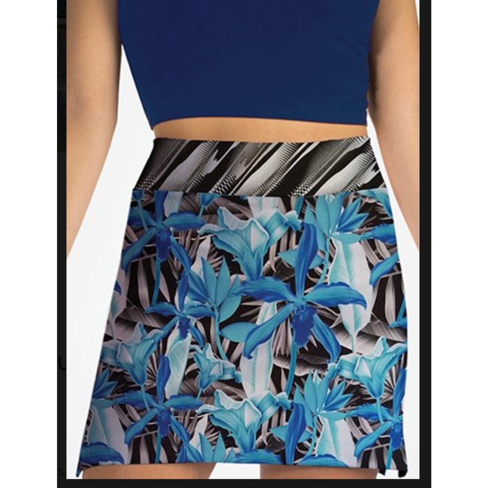 NWT! Skort Obsession Golf Tennis Blue Hawaii Tropical Print Pickleball XS
