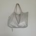 Tiffany & Co Suede Reversible Tote Bag Tiffany Blue Silver Metalic Large Authent