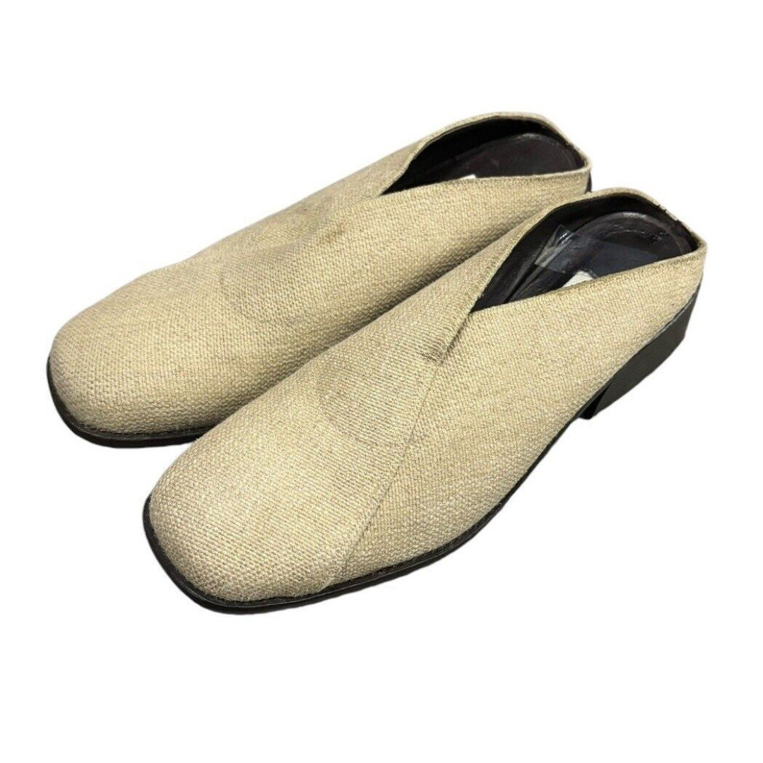 Donald J. PLINER Women's Canvas Slip-On Closed-Toe Block Heel Shoes Size 5 Mule