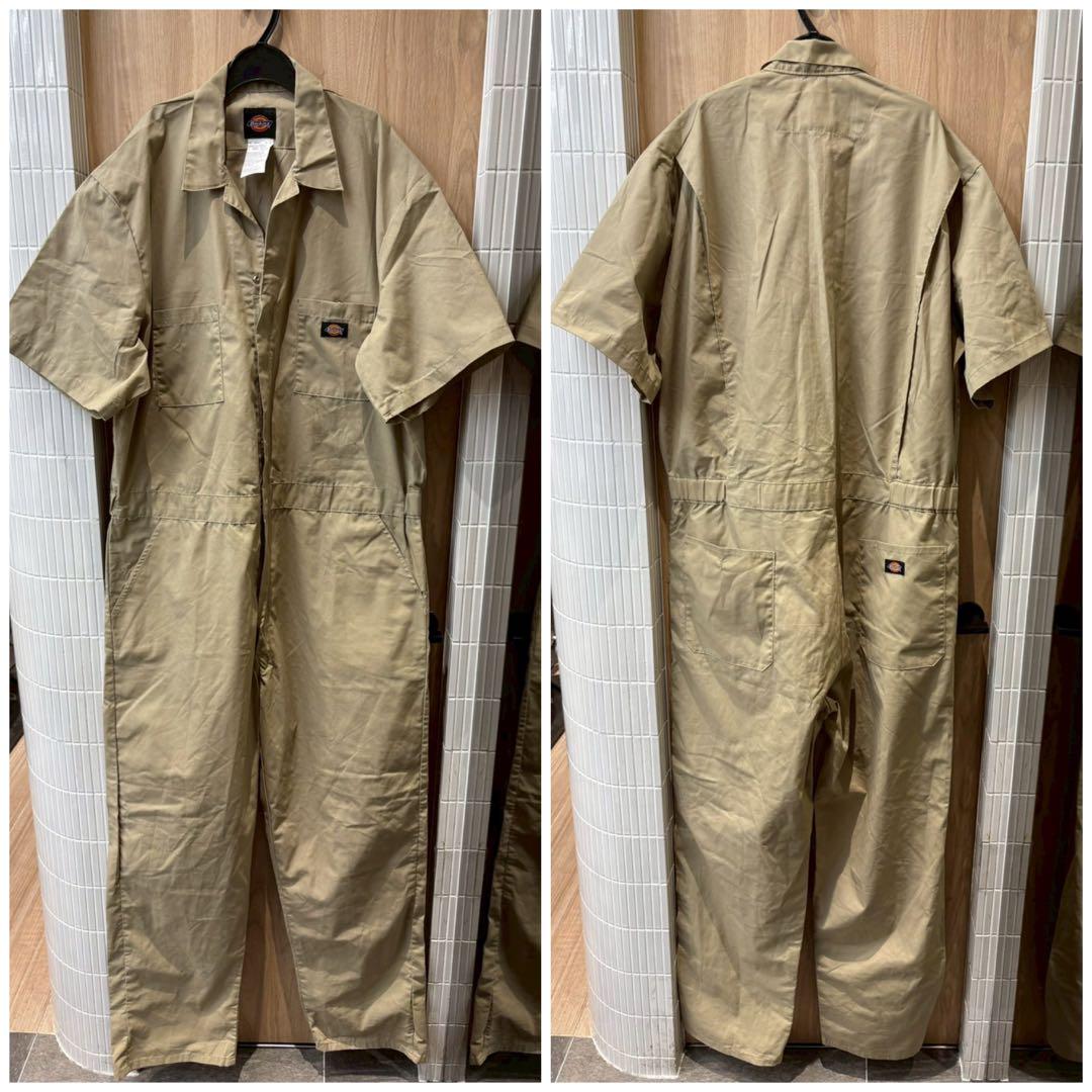 Dickies workwear jumpsuit, khaki color, thin fabric, purchased from a vintage shop.
