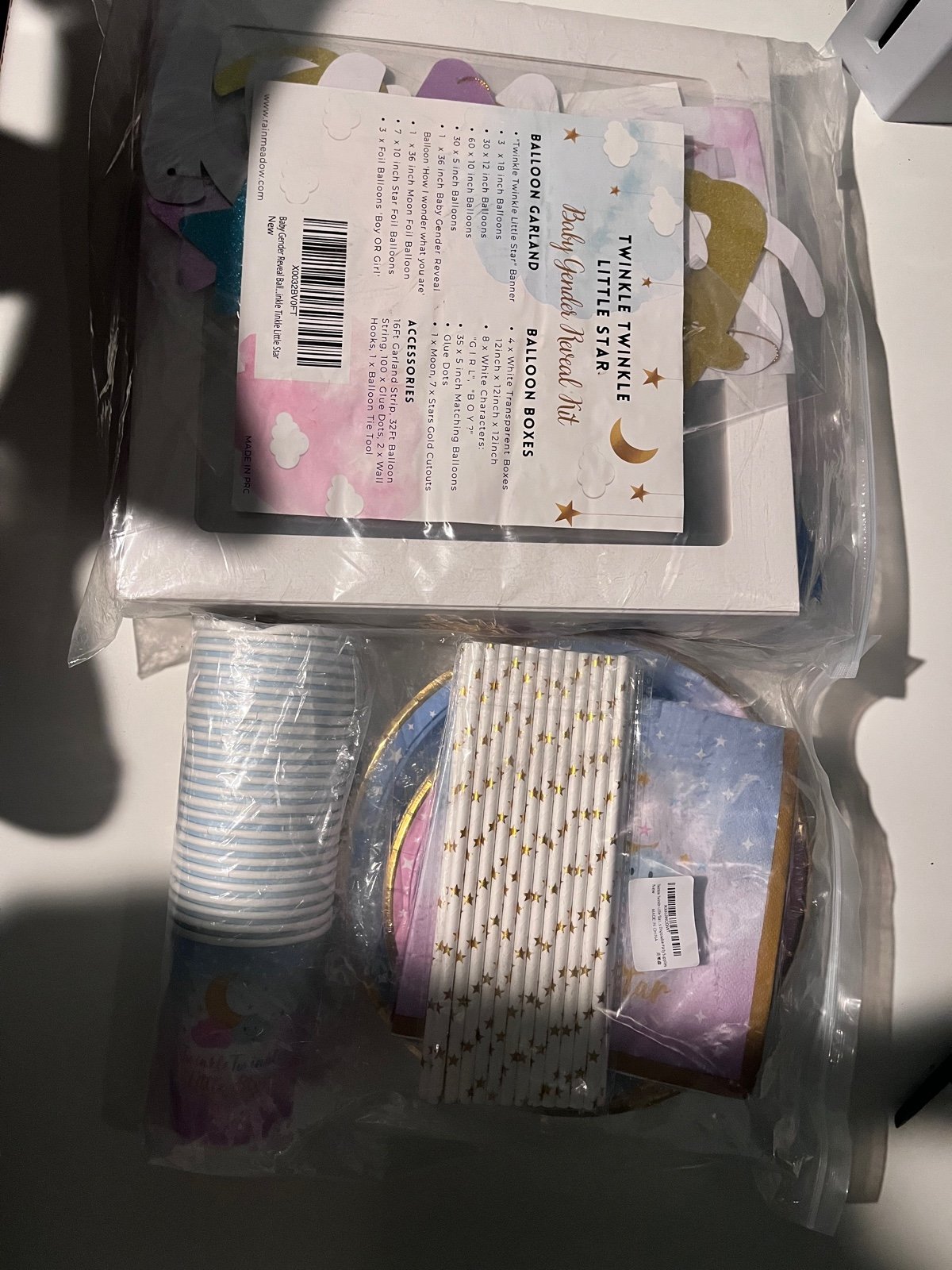gender reveal party Set ( includes everything )