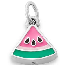 James Avery Sterling Silver Enamel Watermelon Slice Charm