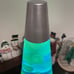 Classic Silver Base Lava Lamp, 14.5 Tall Green Lava Blue Liquid Tested Working