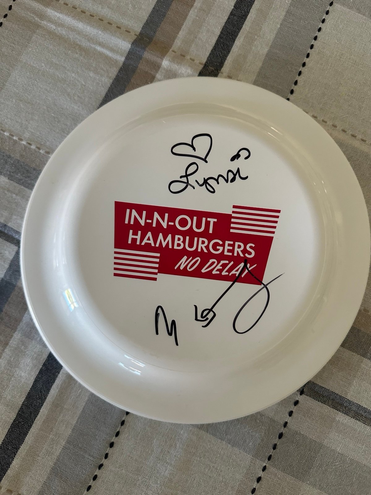 In-N-Out Burger Lynsi Synder Signed Frisbee