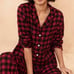 Banana Republic Flannel PJ Set Plaid Red & Black XL