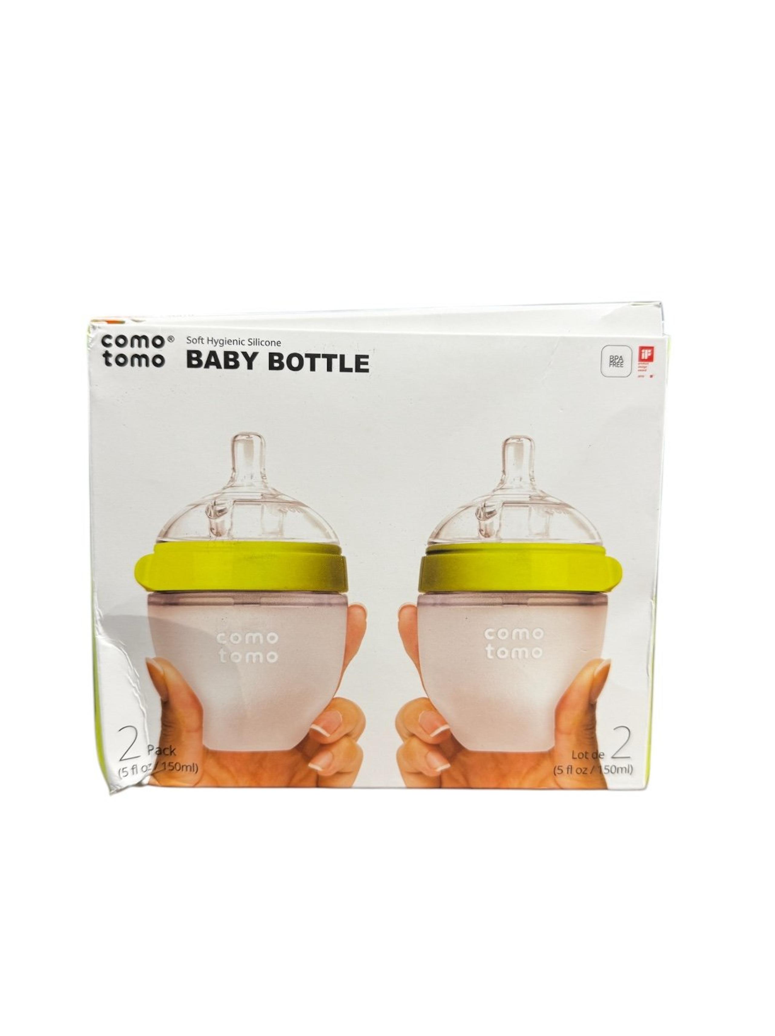 Como Tomo Soft Hygienic Silicone 5 oz. Baby Bottle (2 Pack)