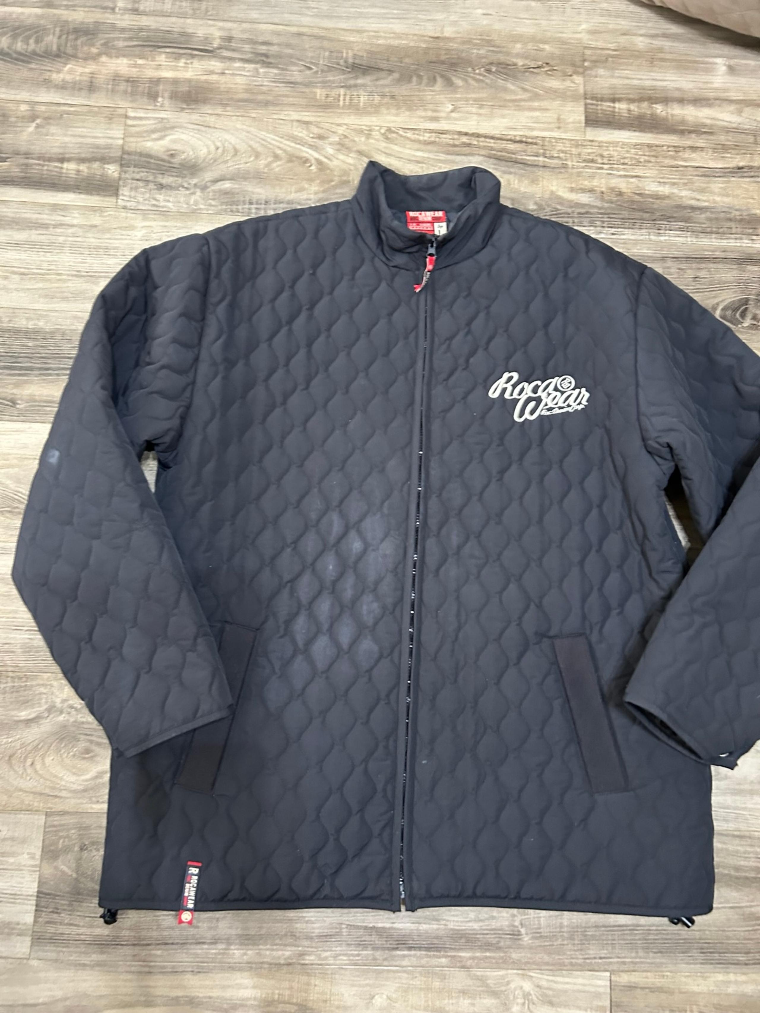 RocaWear Mens Quilted Vintage Y2K Jacket,