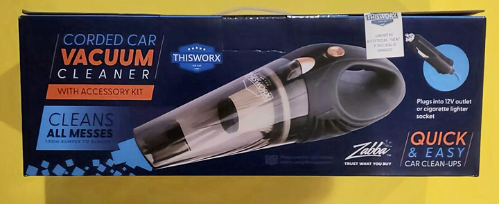 THISWORX 12V Handheld Bagless Portable Vacuum Cleaner, Black Detail Kit NEW