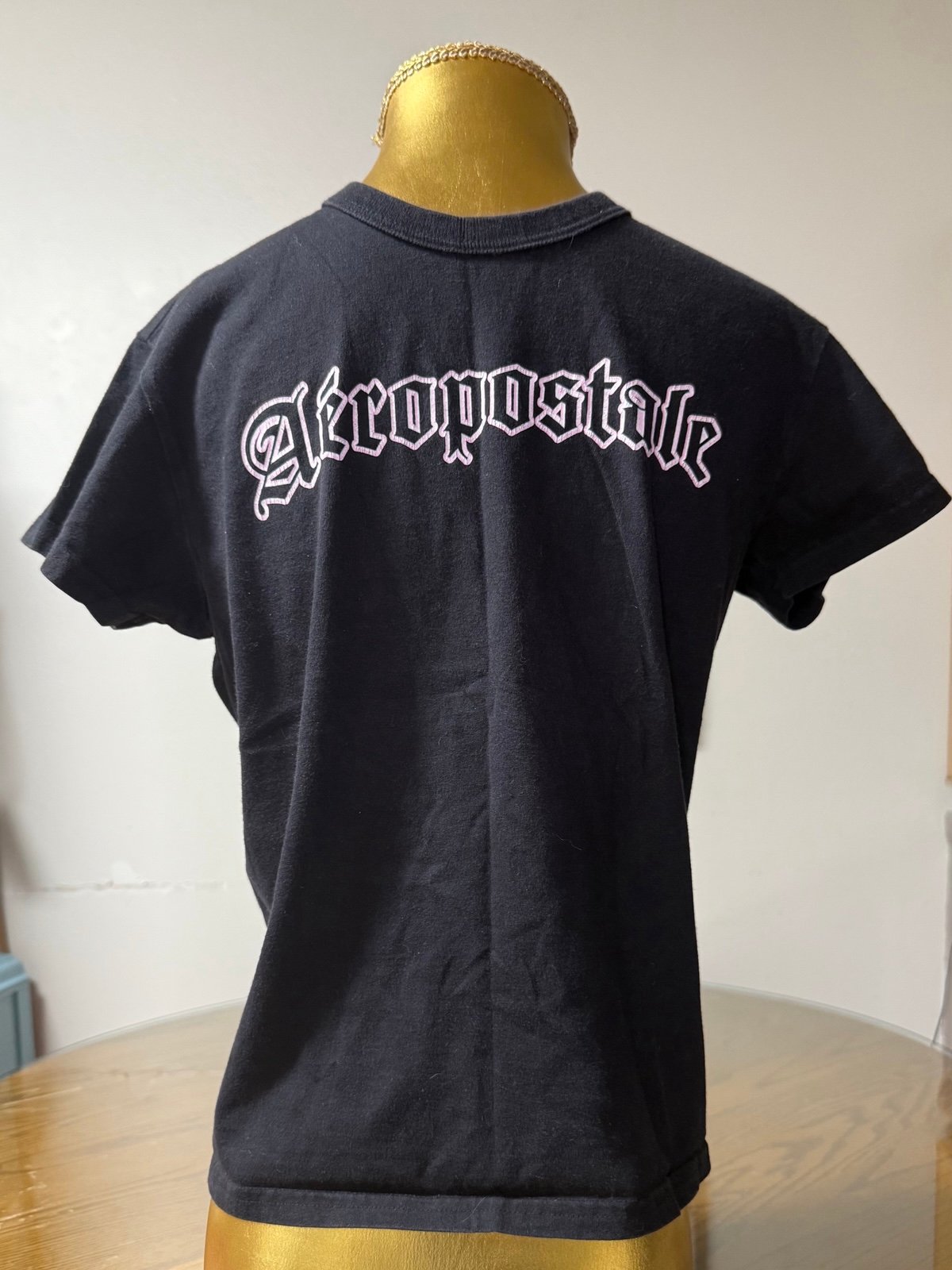 Vintage Rare Baby Pink, White and Black Aeropostale lettering Tomboy Fit tee.