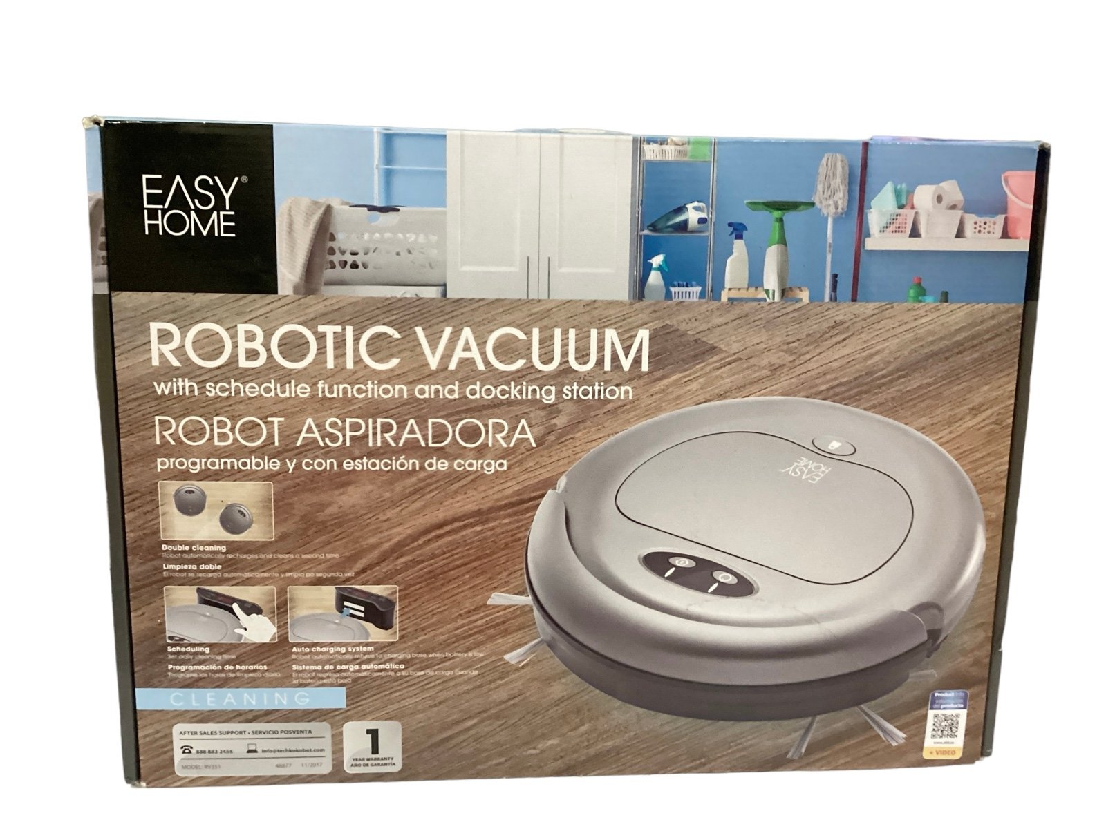 Easy Home Robotic Vacuum Cleaner Aldi With Schedule Function And Docking Station