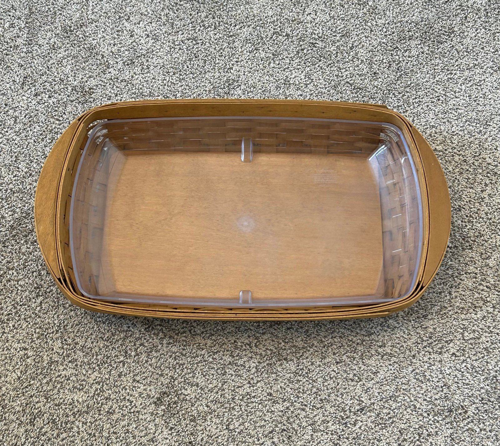 LONGABERGER 2003 HOSTESS SERVE IT UP BASKET TRAY & LINER