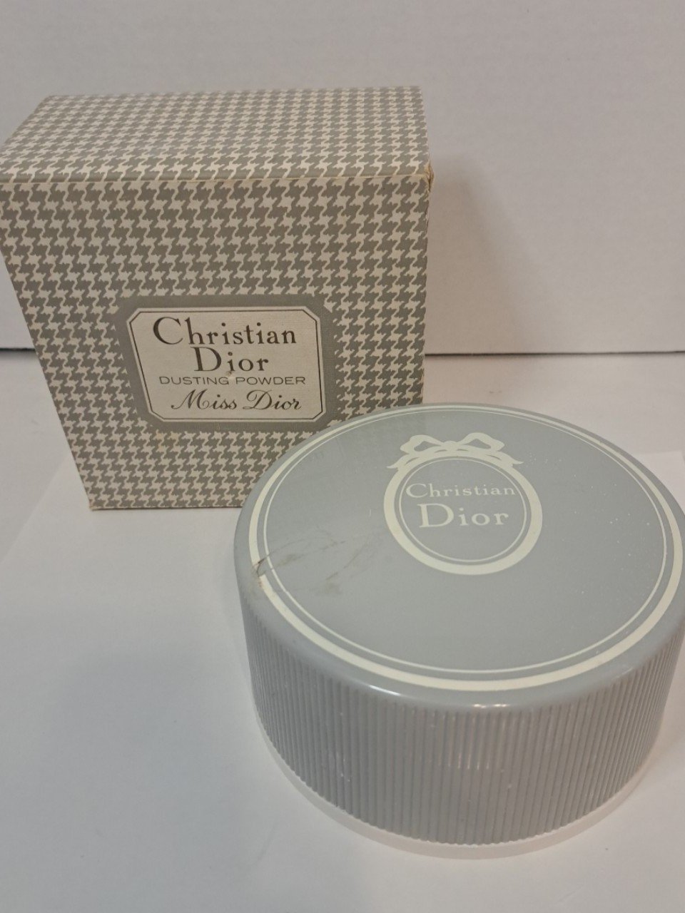 Vintage Christian Dior Miss Dior Dusting Powder 8 Ounce, w/Original Box-Full