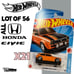 Lot Of 56 Hot Wheels 2018 Honda Civic Type R ‘73 Custom Orange & White JDM New