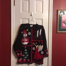 Vintage Ugly Christmas Black Sweater