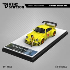 Porsche RWB 964 Dragon Ball With Figure 1/64 Diecast Mini Station