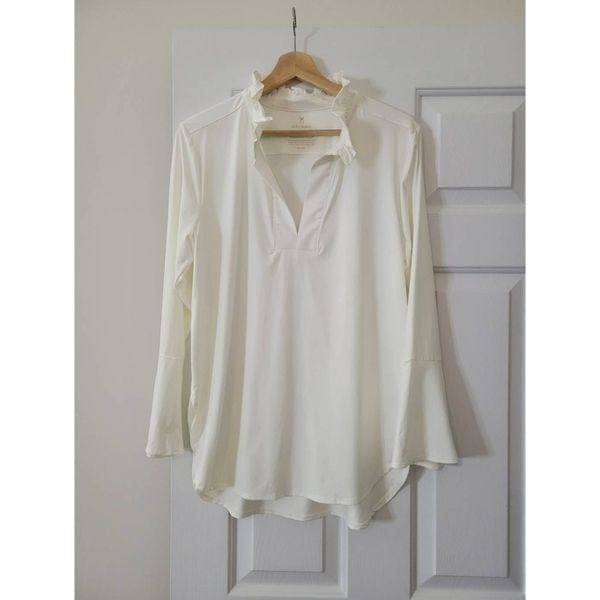 Dudley stephens White V Neck Blouse L