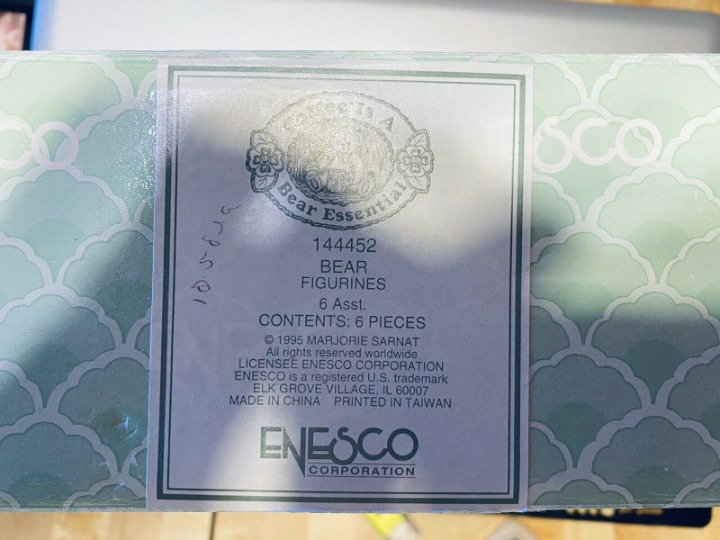 1995 Enesco Coffee is a bear essential figurines. There Are 6 Figurines