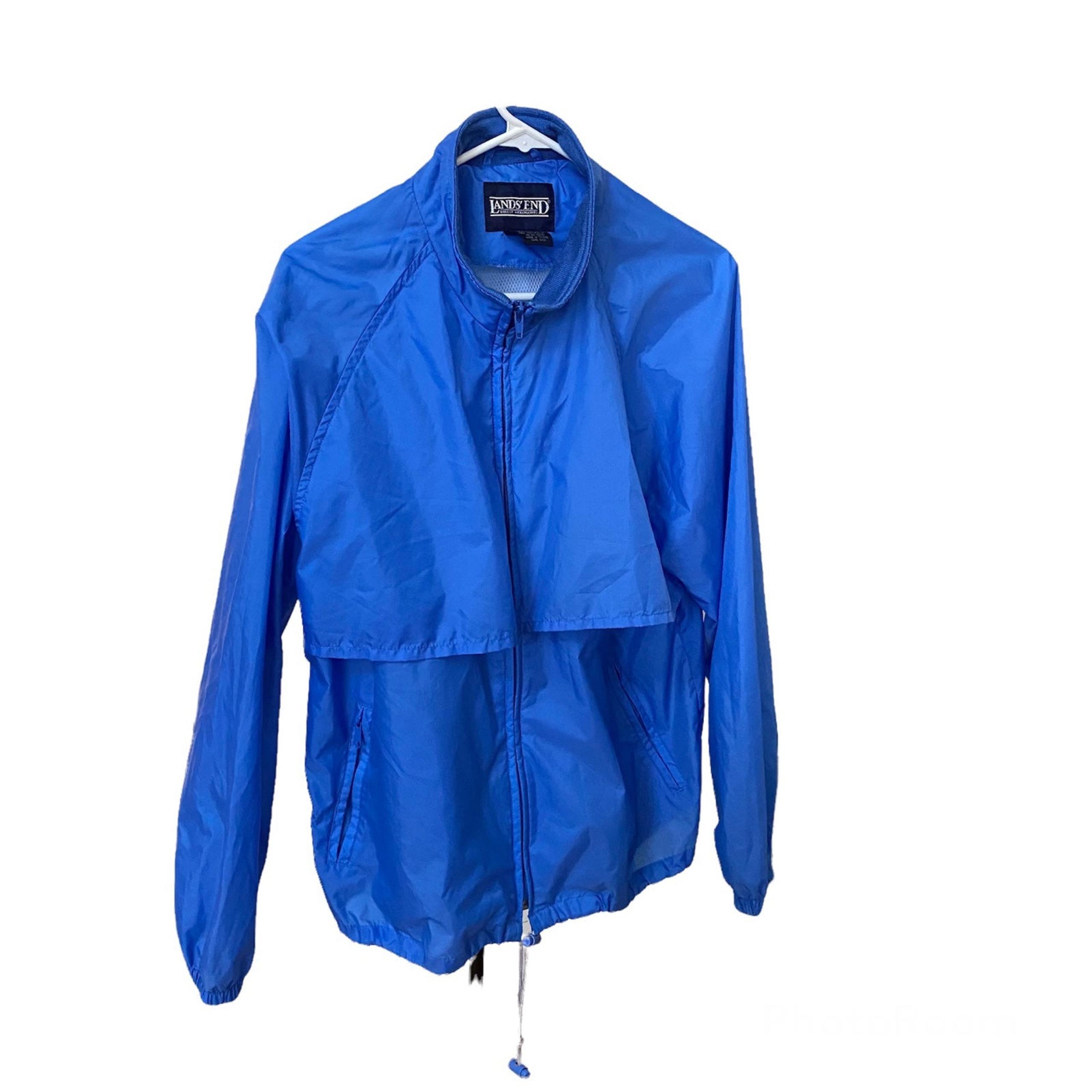 Lands End Womens Large Blue Windbreaker