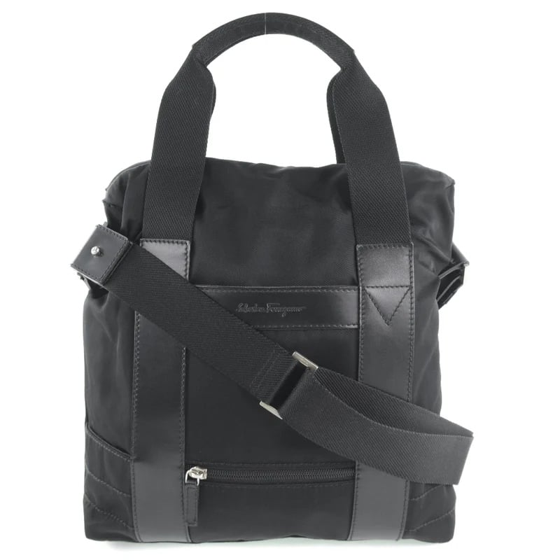 Salvatore Ferragamo Unisex Black 2-Way Messenger Bag