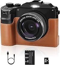 4K Cameras for Photography and Video, 3'' Screen Compact Digital Camera with L