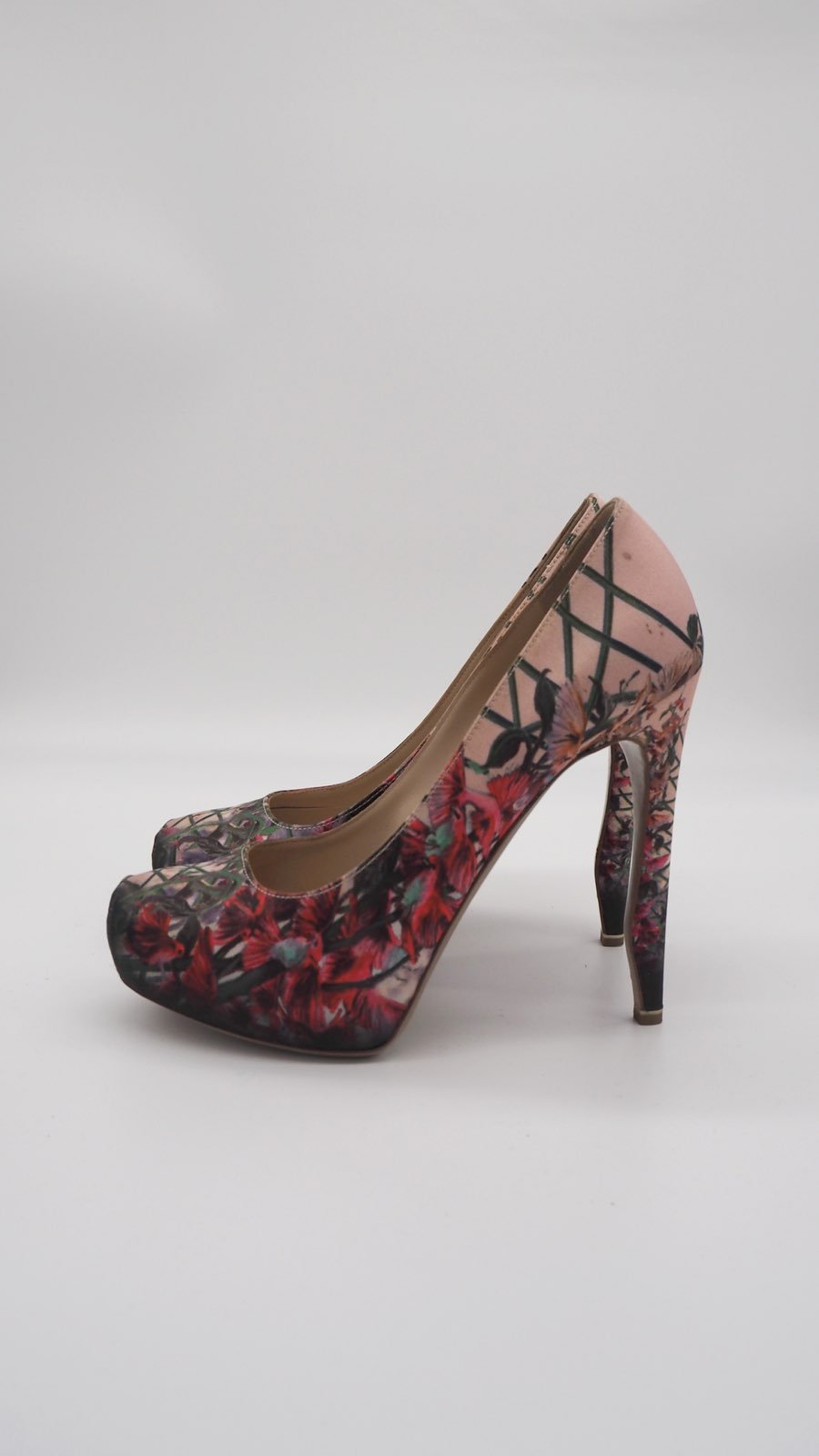 Floral platform stillettos