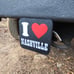 I Love Nashville Trailer Hitch Cover