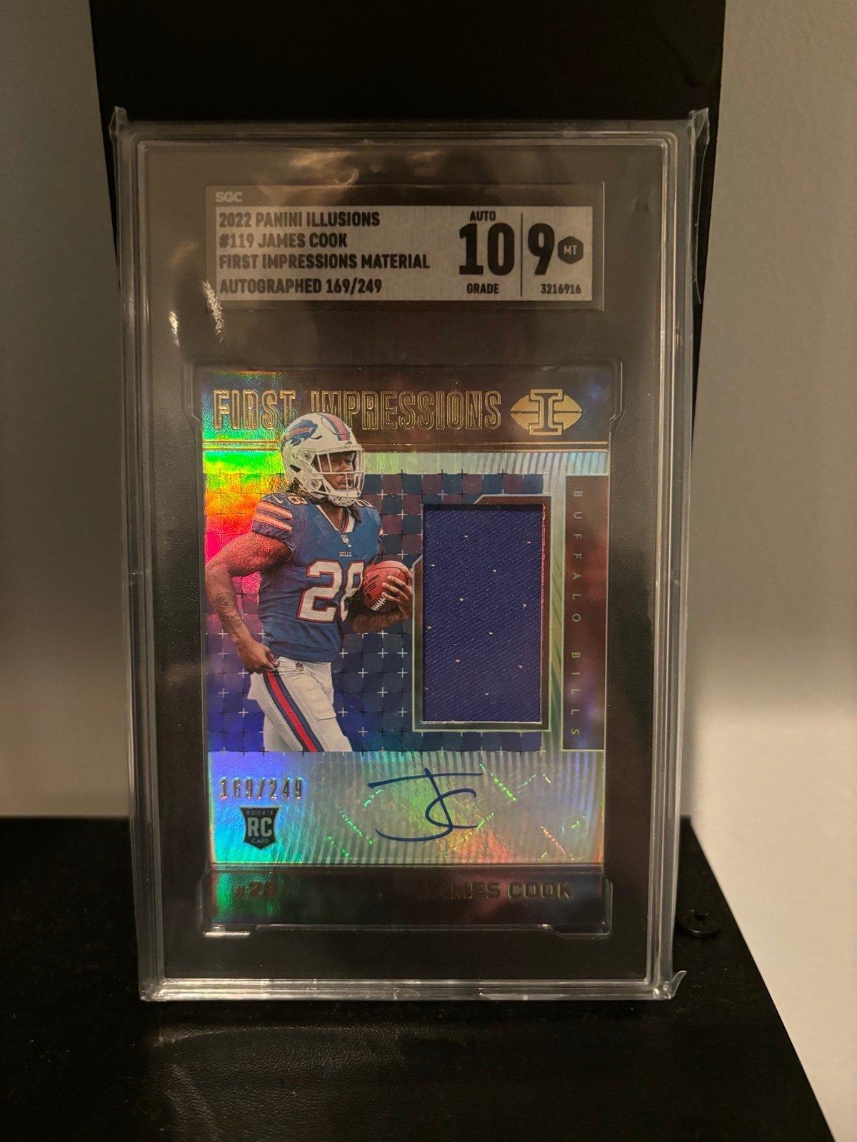 James Cook 2022 Illusions First Impressions Materials RPA /249 SGC 9 Auto 10