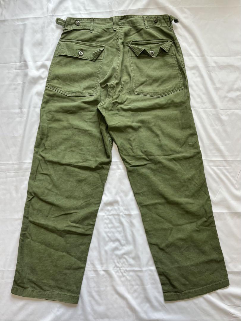 60s US ARMY Fatigue Pants with Baker Side Adjusters