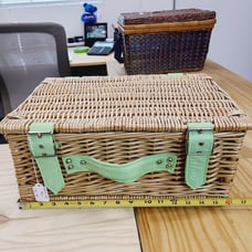 Wicker Carnival Picnic Picnic Basket W/Accessories PRE-OWNED