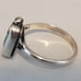 Sz5 estate vintage sterling silver turquoise navajo shadowbox feather ring