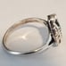 Sz5 estate vintage sterling silver turquoise navajo shadowbox feather ring