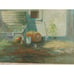 Old Oil Painting on Canvas Outdoor House