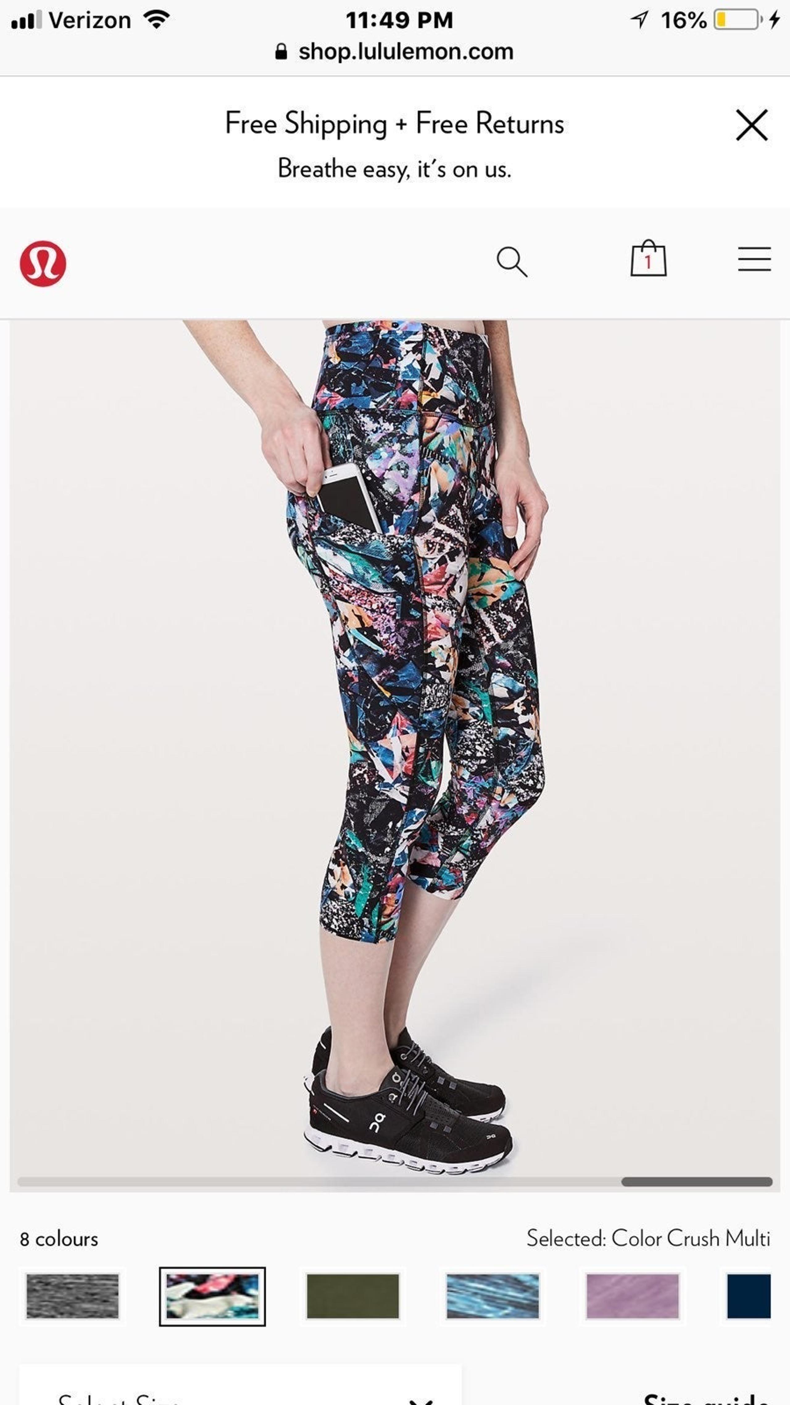 BNWT Lululemon Nulux Capri Sz 8 CD769
