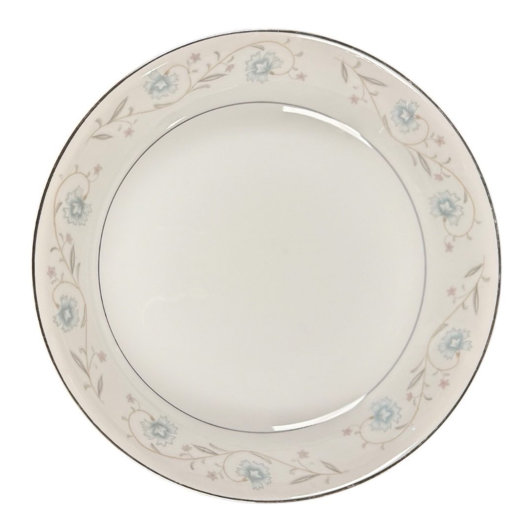 Set of 4 Coupe Cereal Bowls in English Garden (Platinum) by Fine China of Japan