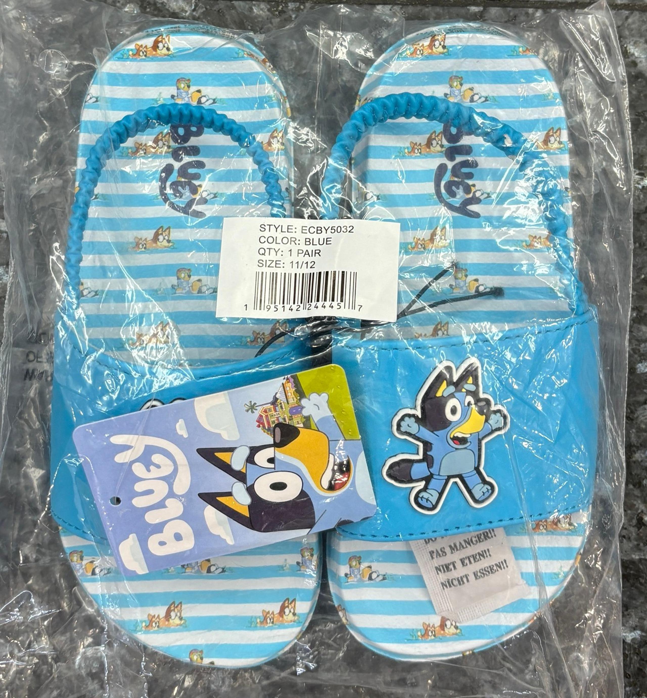 New Bluey sandals with heel strap Bluey and Bingo boys sandals size 11/12