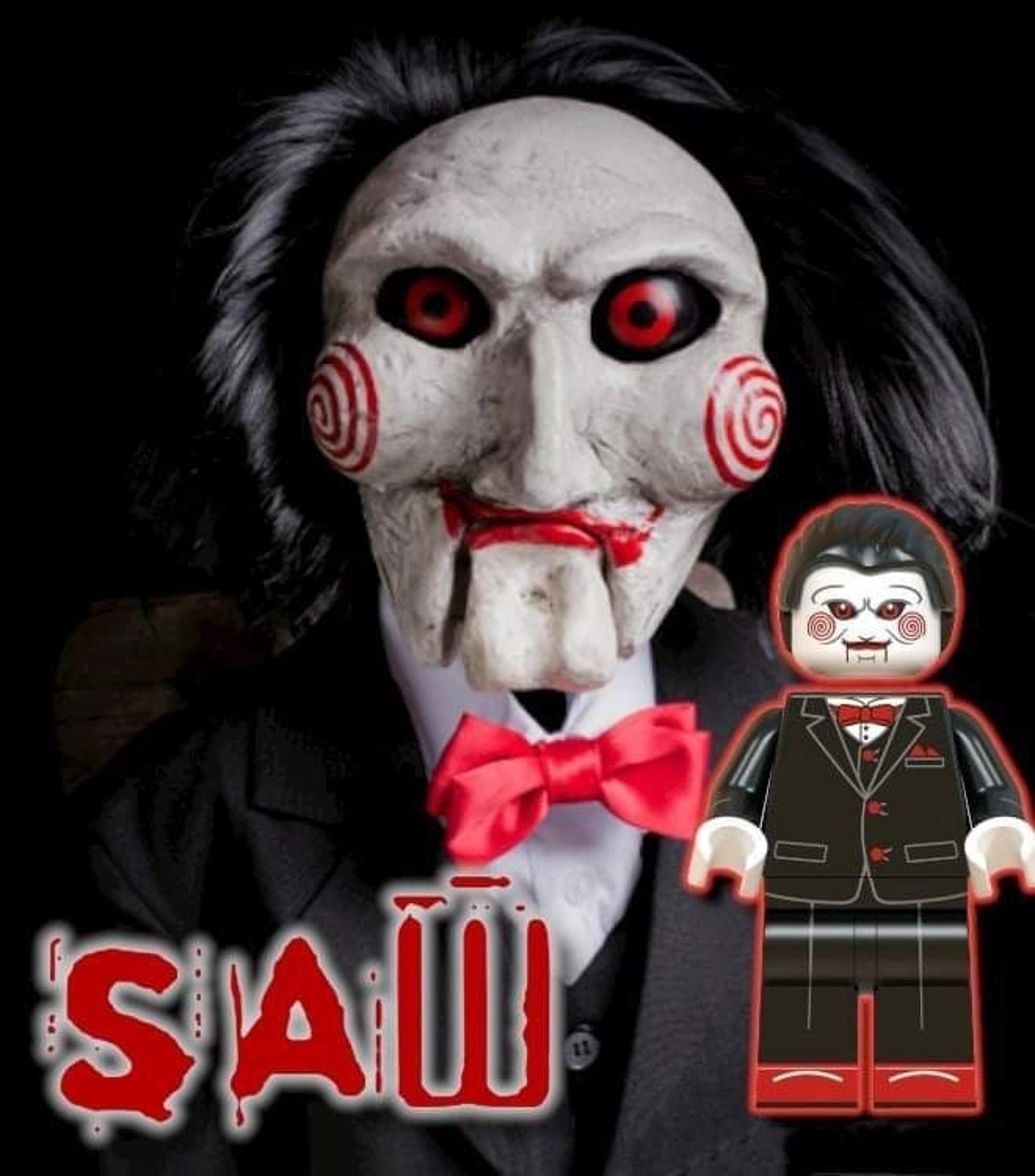 Saw Movie Billy the puppet Lego compatible Block figure. New in package.