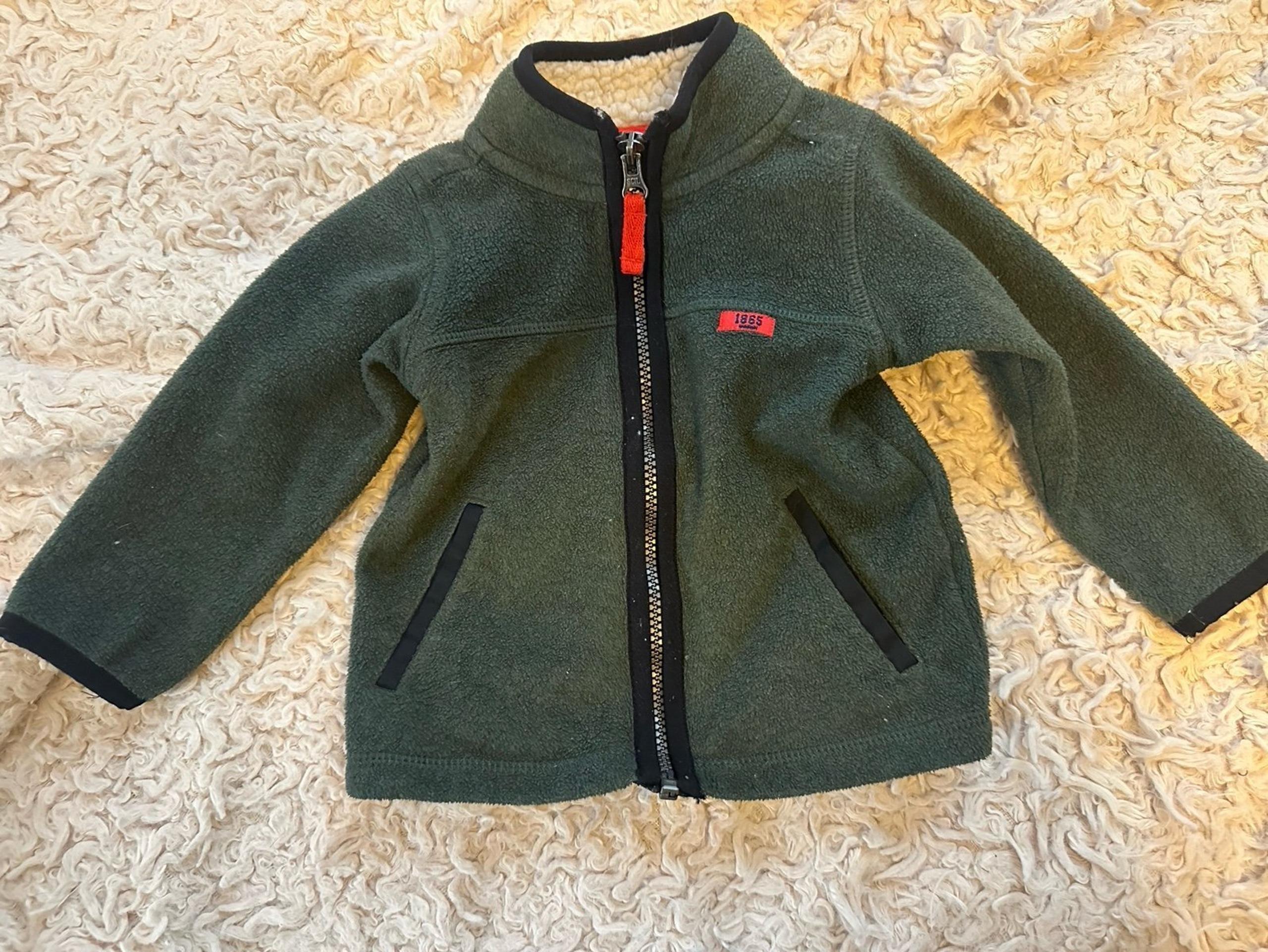 Carters Baby Boy Green full Zip Fleece -12m