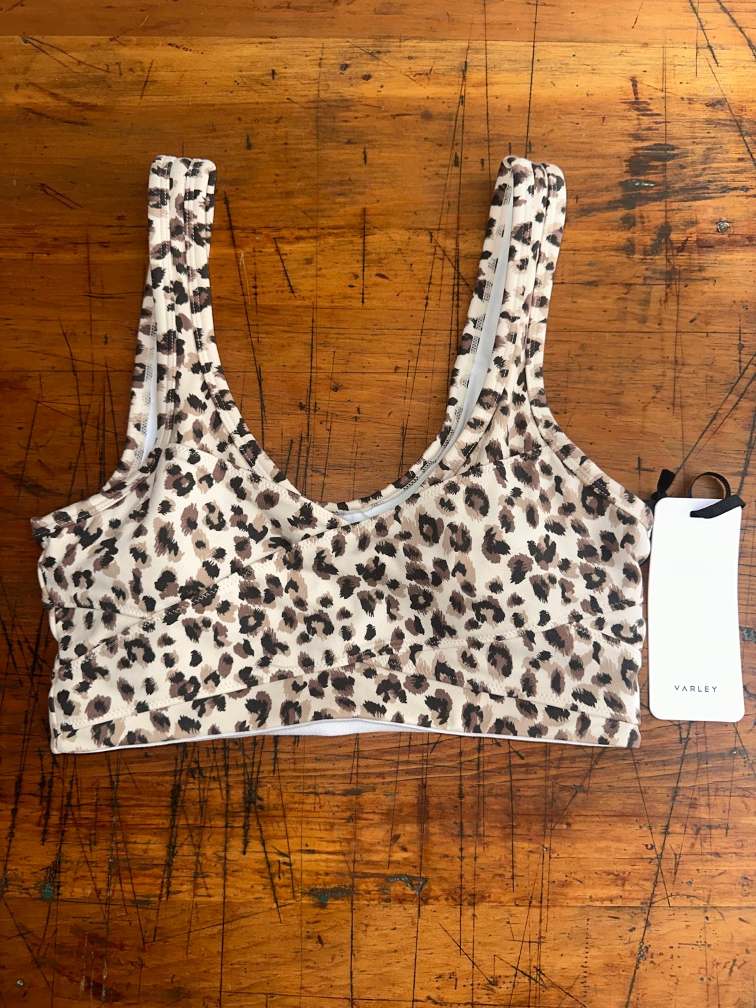 Varley Women's Let's Move Kellam Animal Print Sports Bra Size Small