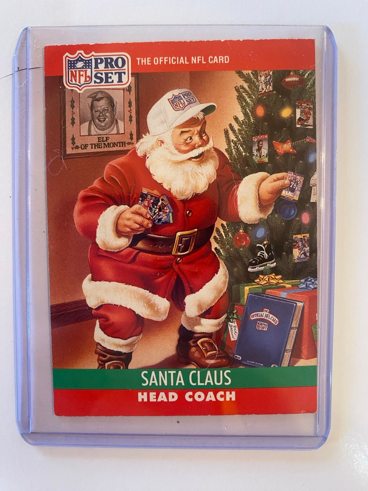 Vintage 1990 Santa Claus Head Coach Card